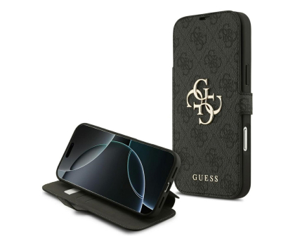 Etui / obudowa na smartfona Guess Book 4G Metal Logo do iPhone 17 Pro Max czarny